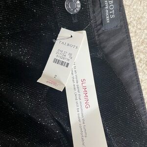Talbots Black Slimming Corduroy Pants